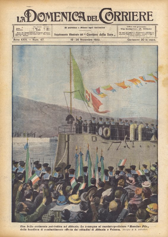 Una hermosa ceremonia patriótica en Abbazia de Achille Beltrame