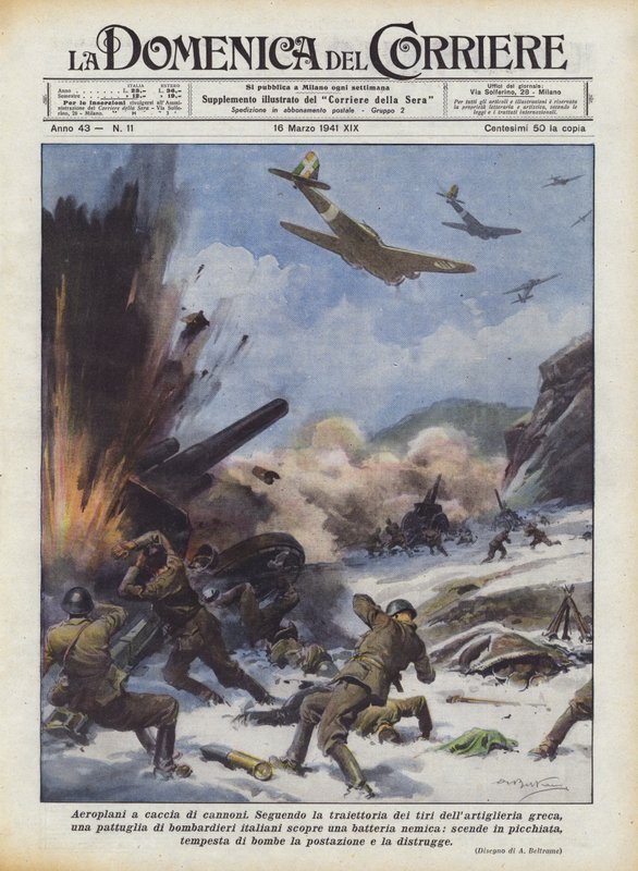 Aviones cazando cañones de Achille Beltrame