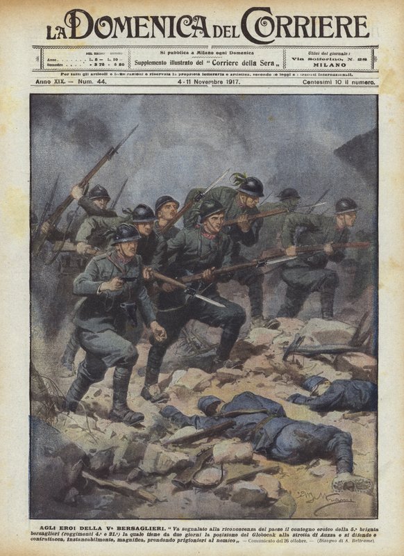 A los héroes del V Bersaglieri de Achille Beltrame