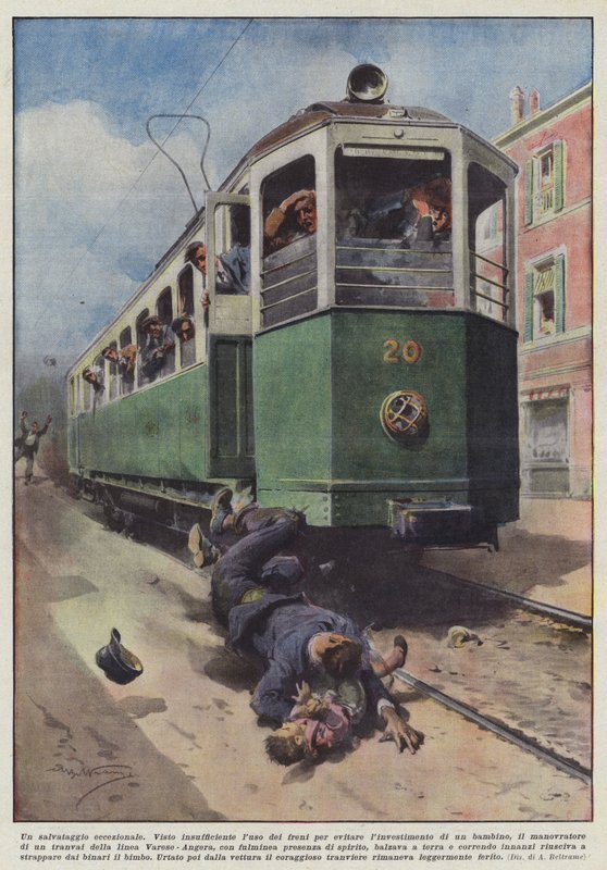 Un rescate excepcional (litografía en color) de Achille Beltrame
