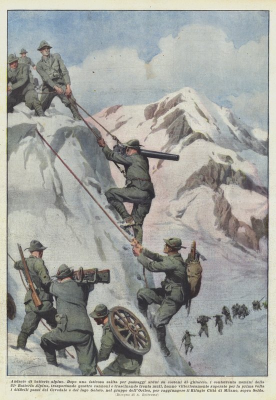 Audacias de baterías alpinas de Achille Beltrame