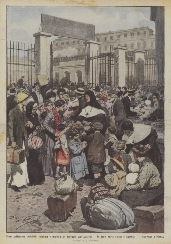 Después de sufrimientos indecibles, miles y miles de refugiados de Austria, en su mayoría mujeres de Achille Beltrame