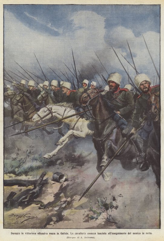 Durante la victoriosa ofensiva rusa en Galicia de Achille Beltrame