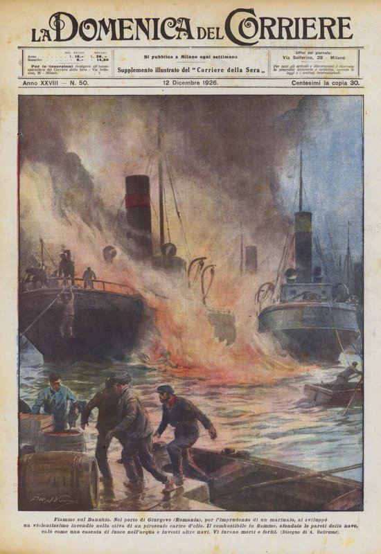 Llamas en el Danubio de Achille Beltrame