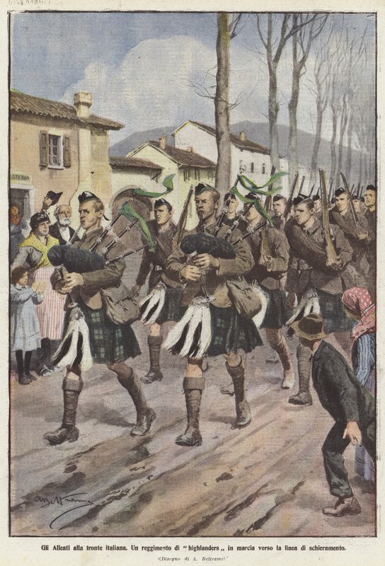 Los Aliados en el frente italiano de Achille Beltrame