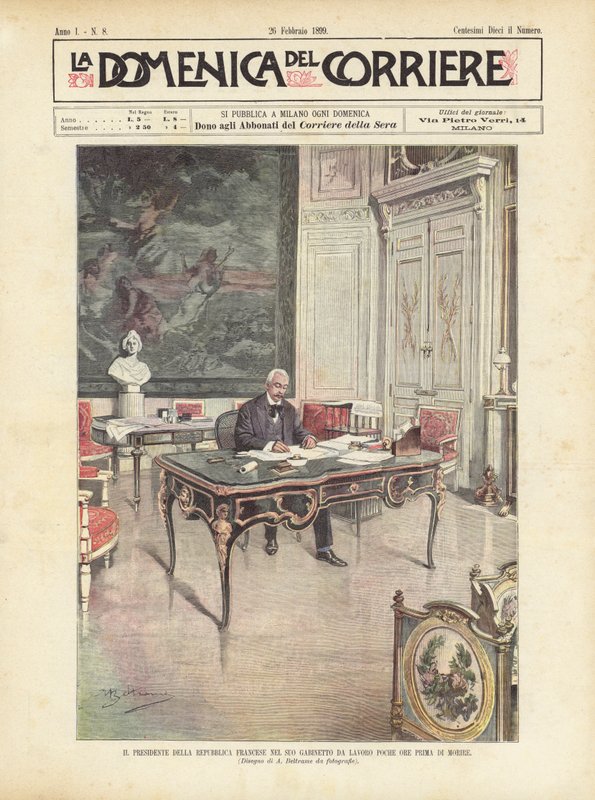 El Presidente de la República Francesa en su Despacho Pocas Horas Antes de Morir de Achille Beltrame