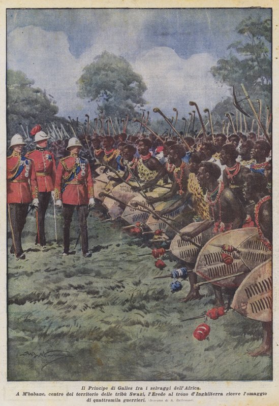 El Príncipe de Gales entre los salvajes de África de Achille Beltrame