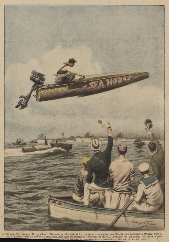 El bote volador de Achille Beltrame