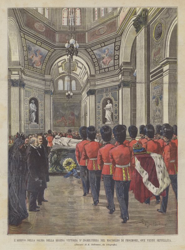 La llegada del cuerpo de la Reina Victoria de Inglaterra al mausoleo de Frogmore, donde fue sepultada de Achille Beltrame