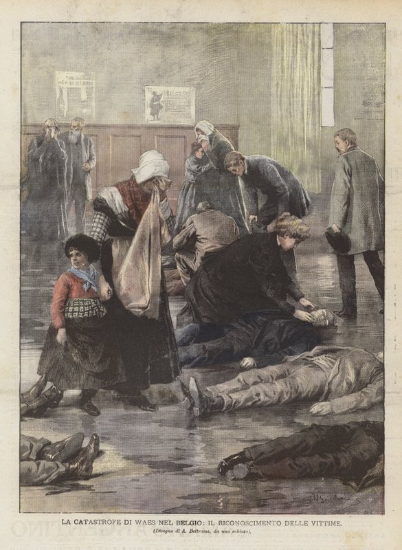 La catástrofe de Waes en Bélgica, el reconocimiento de las víctimas de Achille Beltrame