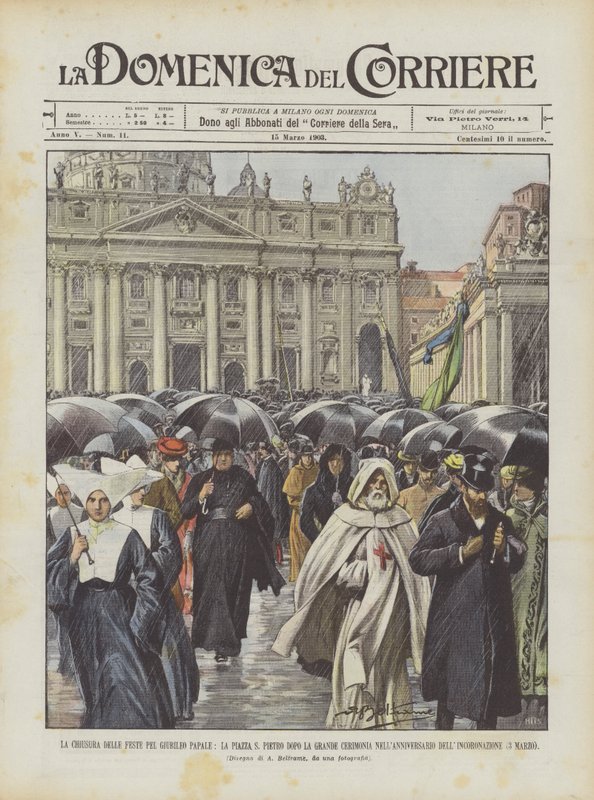 El cierre de las fiestas por el jubileo papal, la Plaza de San Pedro después de la gran ceremonia de Achille Beltrame