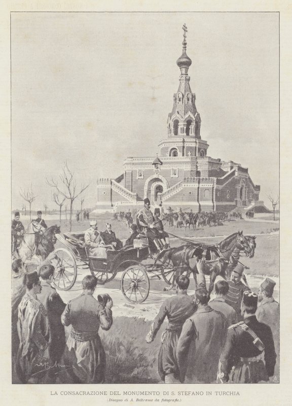 La consagración del monumento de San Esteban en Turquía de Achille Beltrame