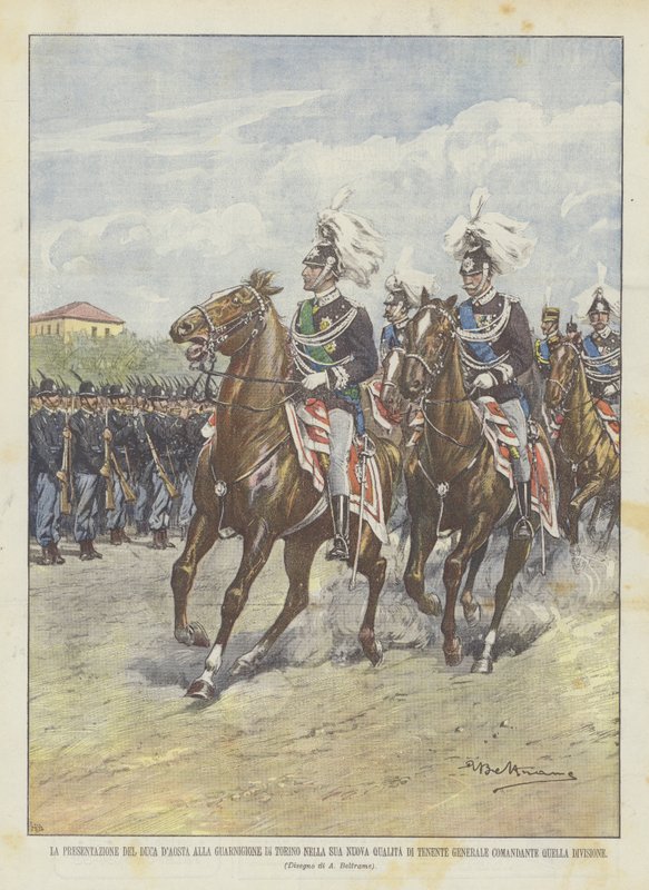 La presentación del duque de Aosta a la guarnición de Turín en su nueva calidad de teniente de Achille Beltrame