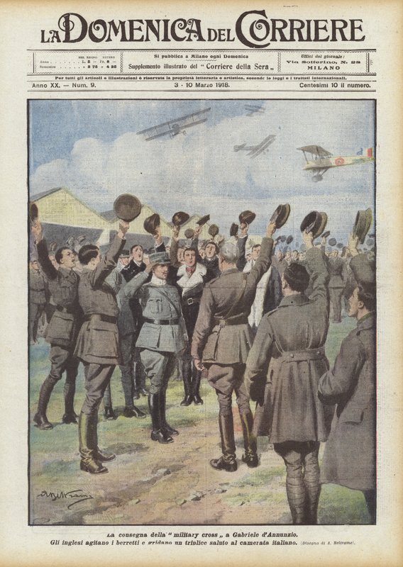 La entrega de la cruz militar a Gabriele d