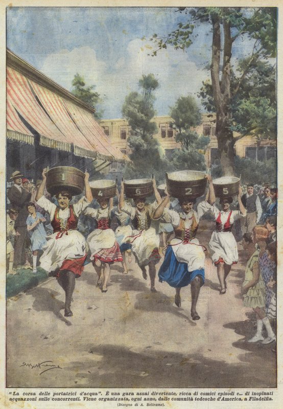 La carrera de las portadoras de agua de Achille Beltrame