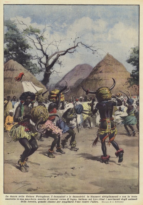La danza en Guinea Portuguesa de Achille Beltrame