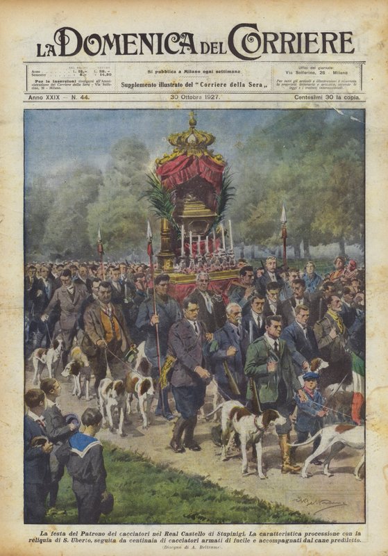 La fiesta del Patrón de los cazadores en el Real Castillo de Stupinigi de Achille Beltrame