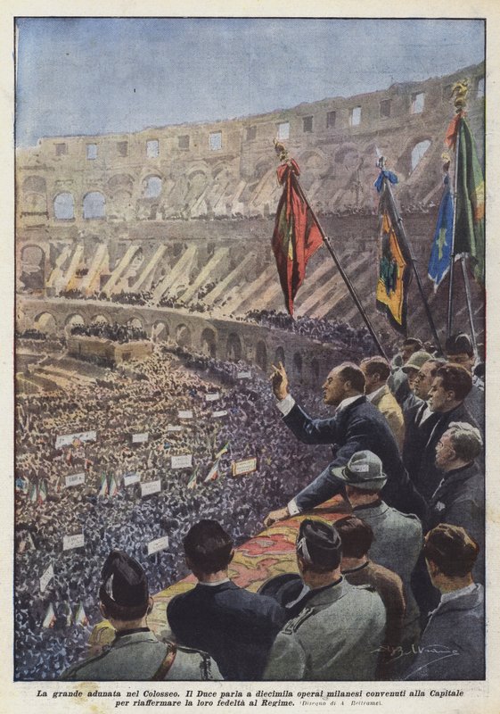 La gran reunión en el Coliseo de Achille Beltrame
