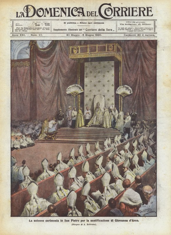 La solemne ceremonia en San Pedro para la santificación de Juana de Arco de Achille Beltrame