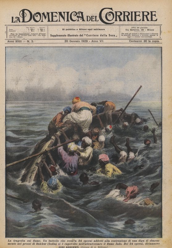 La tragedia en el río de Achille Beltrame