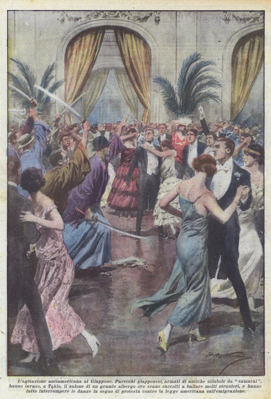 La agitación antiamericana en Japón de Achille Beltrame