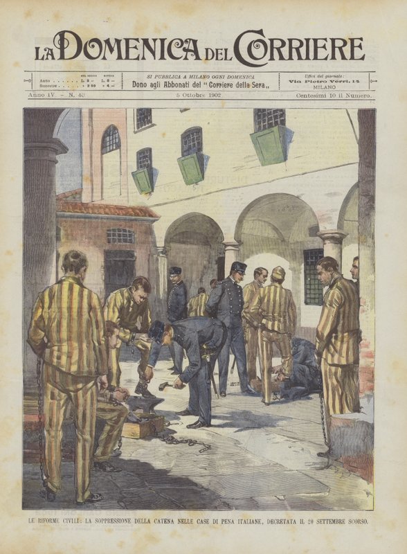 Las reformas civiles, la supresión de la cadena en las cárceles italianas, decretada el 20 de septiembre pasado de Achille Beltrame
