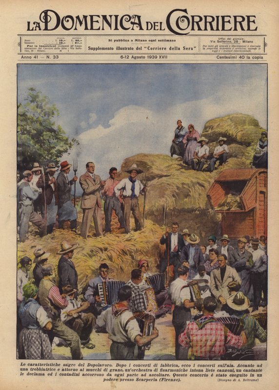 Las características fiestas del Dopolavoro de Achille Beltrame