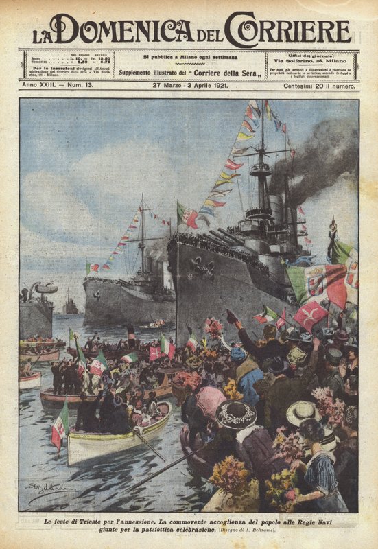 Las fiestas de Trieste por la anexión de Achille Beltrame