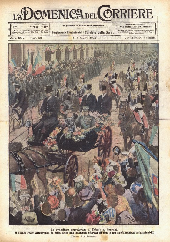 Las grandiosas recepciones de Trieste a los Soberanos de Achille Beltrame