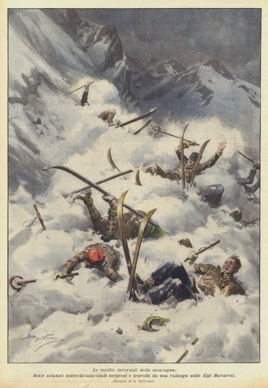 Las insidias invernales de la montaña de Achille Beltrame