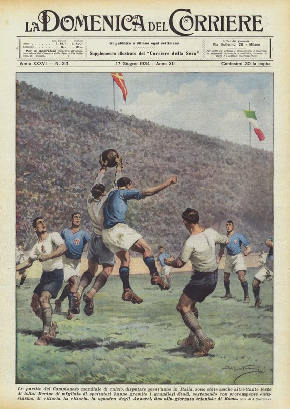 Los partidos del Campeonato Mundial de Fútbol, disputados este año en Italia, también han sido... de Achille Beltrame
