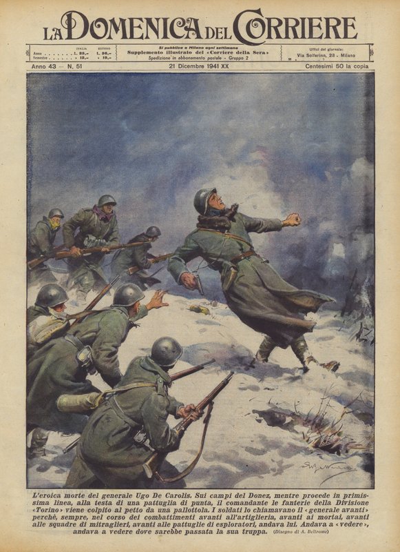 La heroica muerte del general Ugo De Carolis de Achille Beltrame