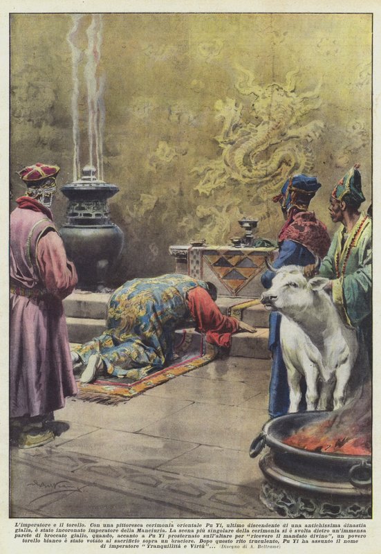 El emperador y el toro de Achille Beltrame