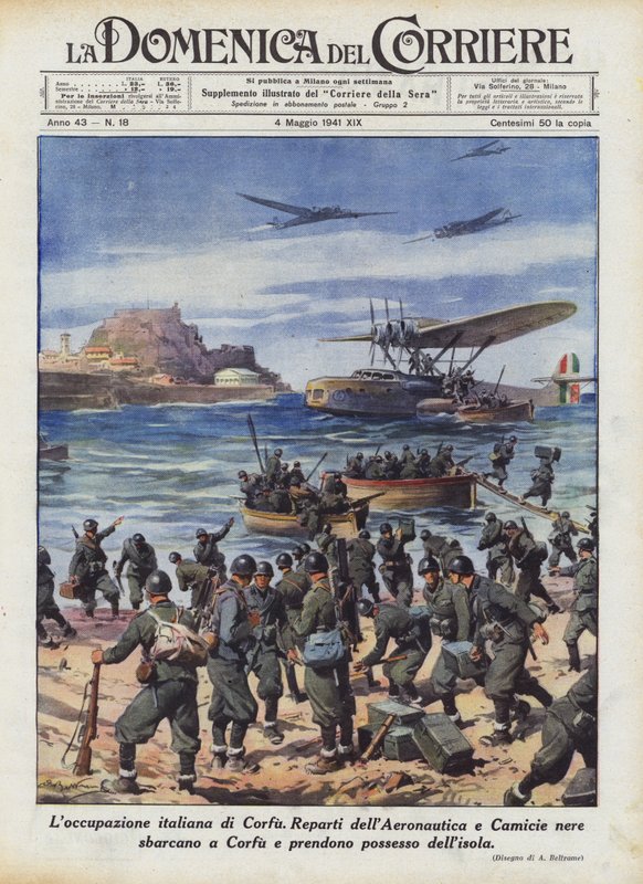 La ocupación italiana de Corfú de Achille Beltrame