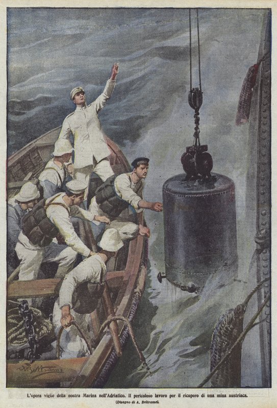 La obra vigilante de nuestra Marina en el Adriático de Achille Beltrame