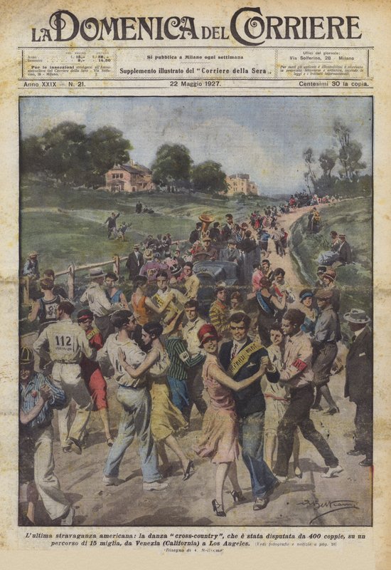 La última extravagancia americana, la danza cross-country, que fue disputada por 400 parejas de Achille Beltrame