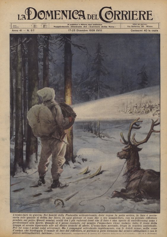El hombre-faro en guerra de Achille Beltrame