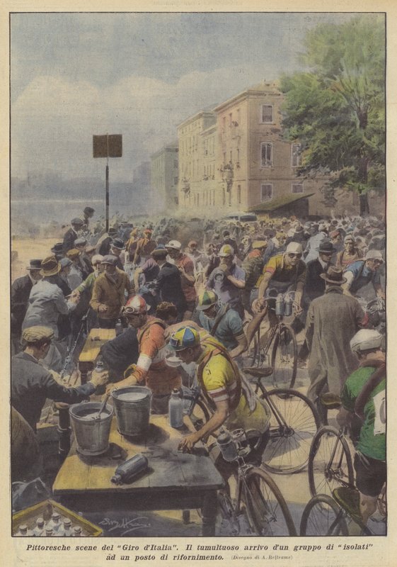 Escenas pintorescas del Giro de Italia de Achille Beltrame
