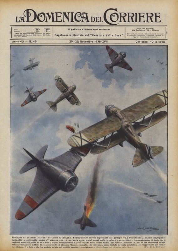 Hazañas de aviadores italianos en el cielo de España de Achille Beltrame