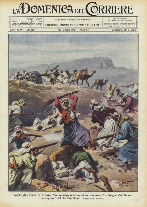 Escenas de guerra en Arabia de Achille Beltrame