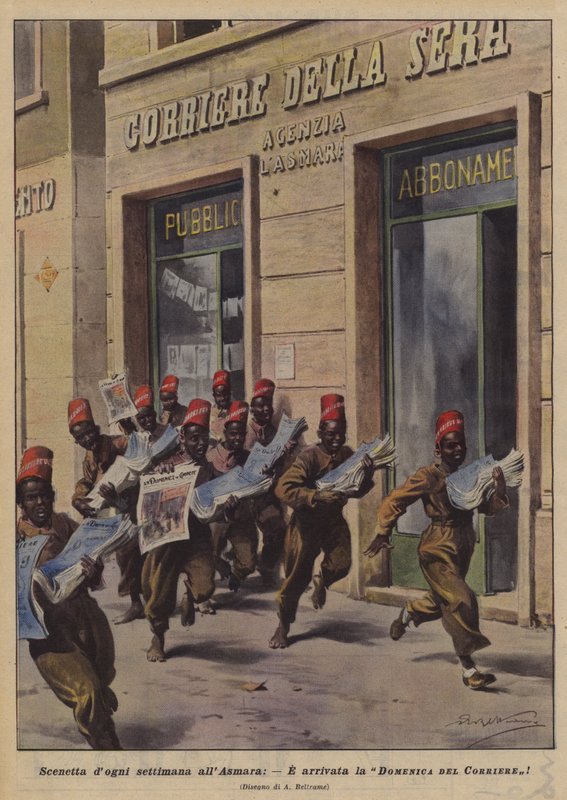Escena semanal en Asmara de Achille Beltrame