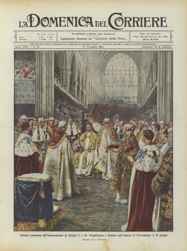 Solemne ceremonia de la coronación de Jorge V como Rey de Inglaterra e Irlanda en la Abadía de Achille Beltrame