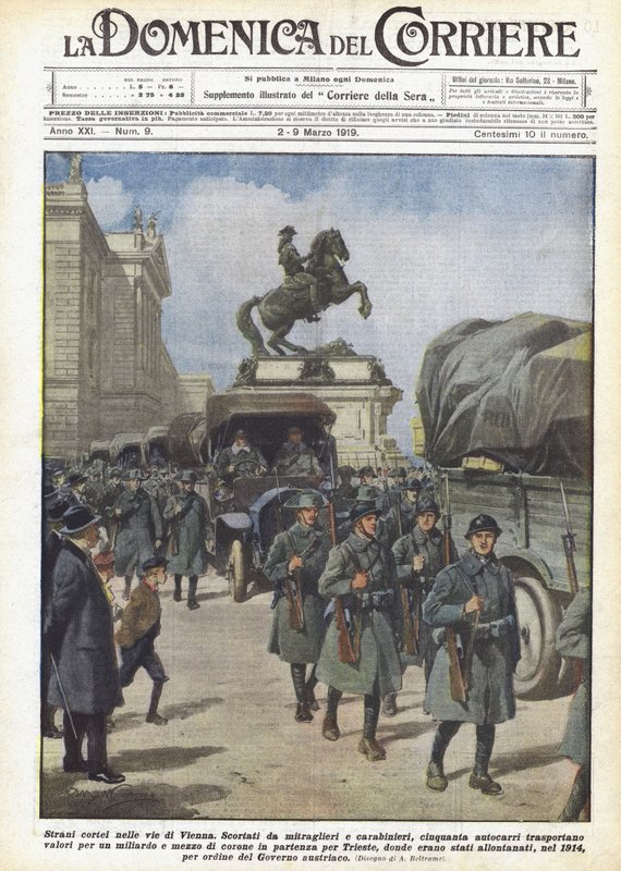 Extraños desfiles en las calles de Viena de Achille Beltrame