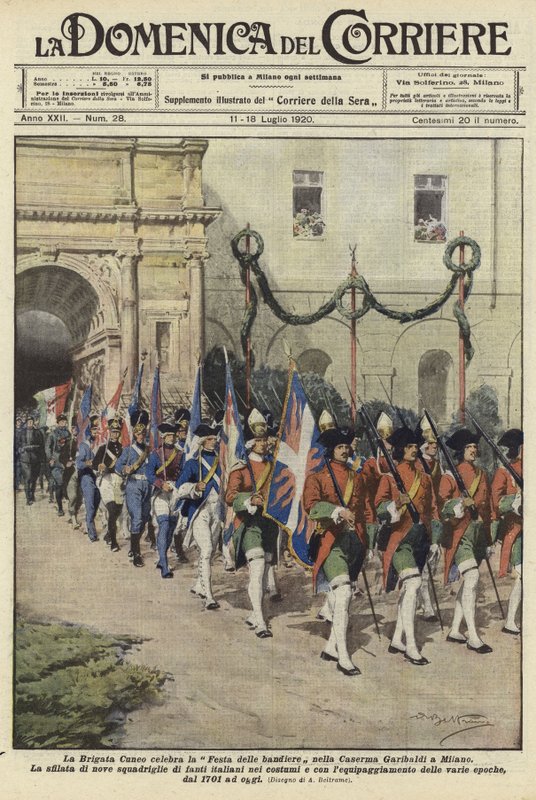 La Brigata Cueno celebra la Festa delle Bandiere de Achille Beltrame