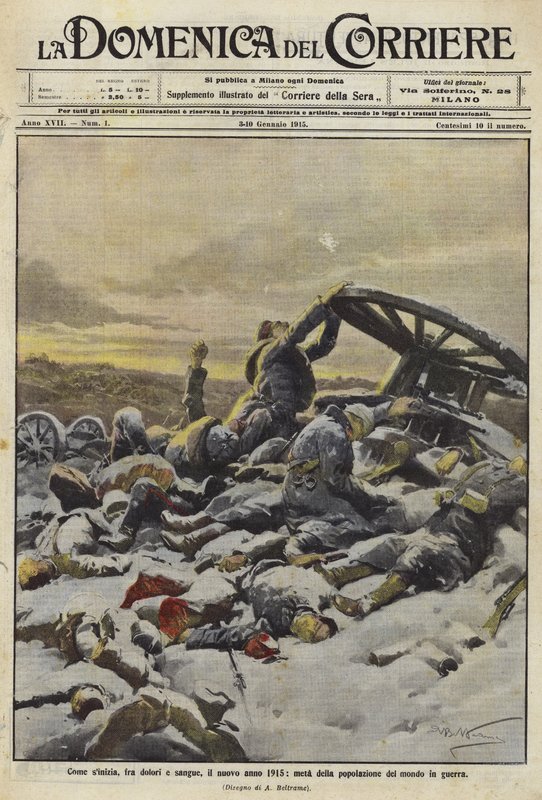El año nuevo 1915 con la mitad de la población mundial en guerra de Achille Beltrame