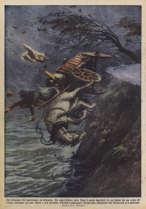 Un drama del mal tiempo en Irlanda de Achille Beltrame