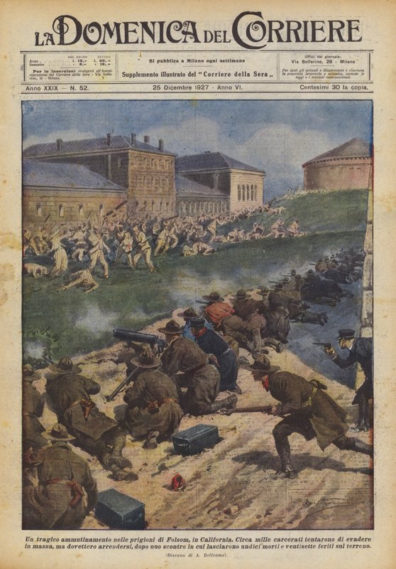 Un trágico motín en las prisiones de Folsom, en California de Achille Beltrame