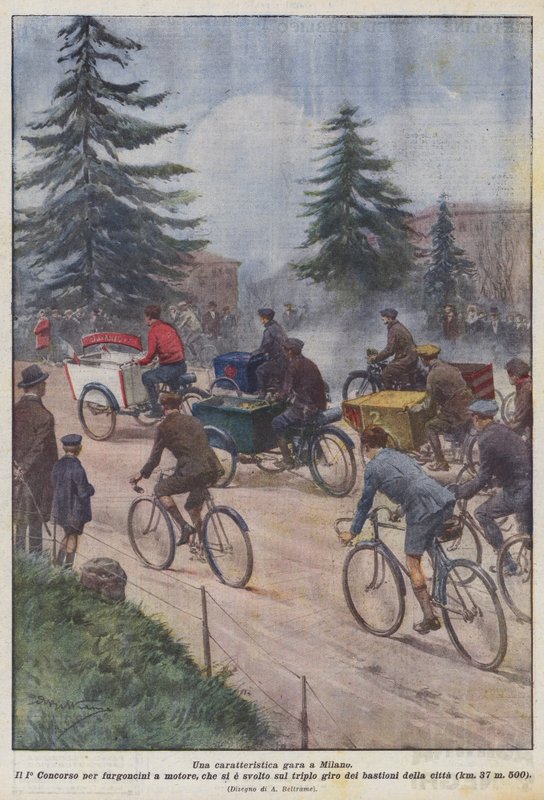 Una característica carrera en Milán de Achille Beltrame
