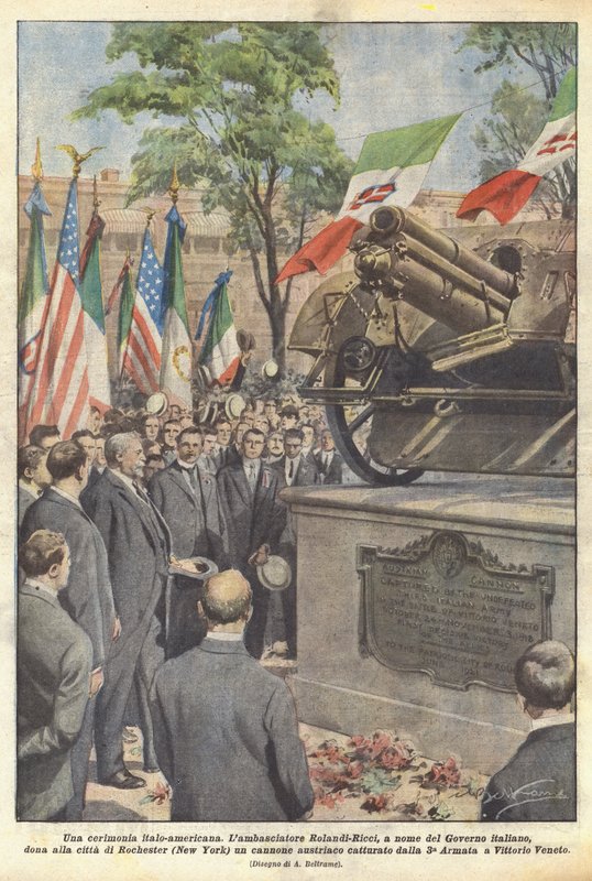 Una ceremonia italo-americana de Achille Beltrame