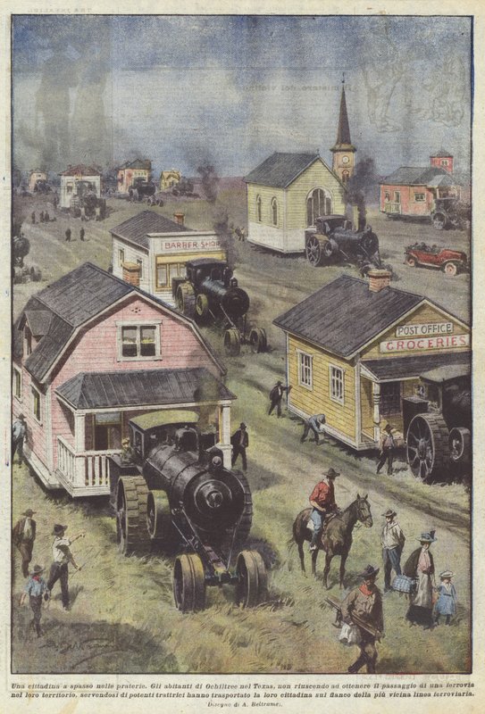 Una ciudadana paseando por las praderas de Achille Beltrame